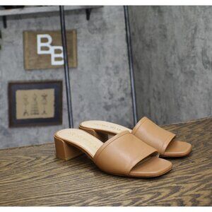 Stuart Weitzman Womens Cayman Block Heel Sandal SE013 Tan Brown 7B